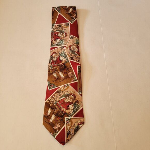 Cambridge Classics Mervyns- Santa's Workshop- 100% Silk - Picture 2 of 4